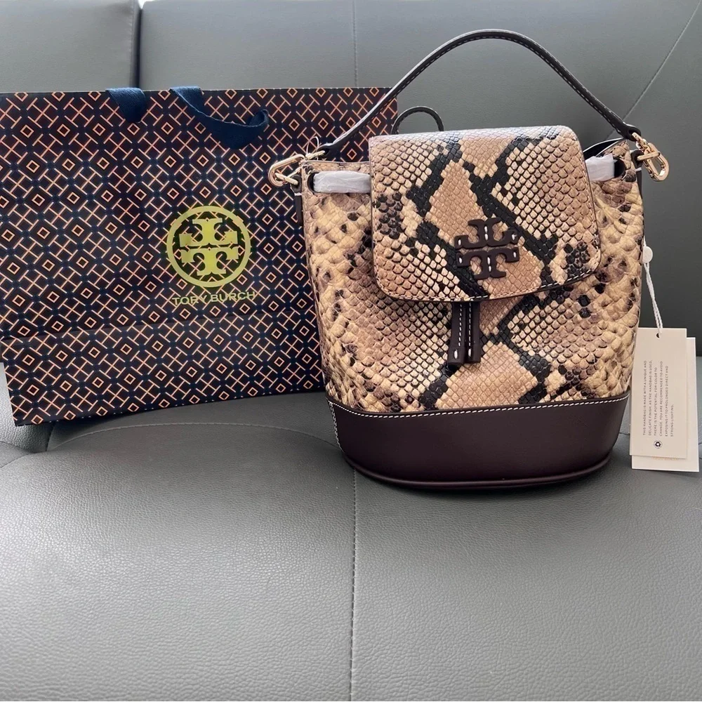 NEW Tory Burch Thea exotic leather convertible backpack